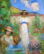 Lebasque, Henri Three Girls in a Garden Spain oil painting artist